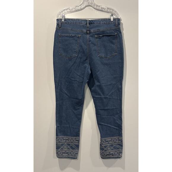 Coldwater Creek‎ Embroidered Denim Jeans Womens Size 16 - Picture 2 of 5
